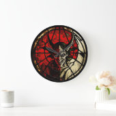 Glas in lood ontwerpklok grote klok (Huis)