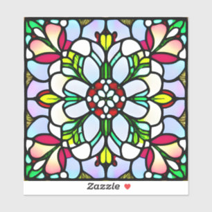 Glas in lood op maat gesneden vinylSticker Sticker