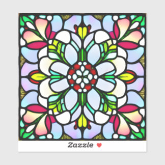 Glas in lood op maat gesneden vinylSticker Sticker