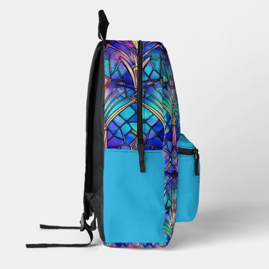 Glas in lood op Turquoise ver. # 2 - Gepersonalise Bedrukte Rugzak (Links)