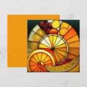 Glas in lood Oranje wiggen (Voorkant / Achterkant)