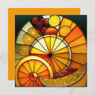 Glas in lood Oranje wiggen