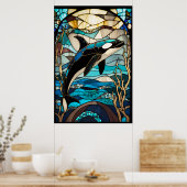 Glas in lood Orca Poster (Keuken)
