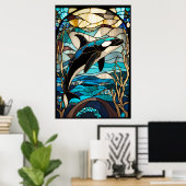 Glas in lood Orca Poster (Thuiskantoor)
