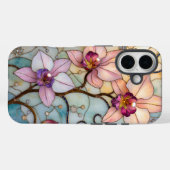 Glas-in-lood Orchideeën Bloemen  Case-Mate iPhone Case (Achterkant (horizontaal))