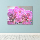 Glas in lood Orchids Wrapped Canvas Afdruk (Insitu (Houten vloer))