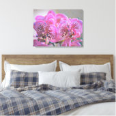 Glas in lood Orchids Wrapped Canvas Afdruk (Insitu (Slaapkamer))