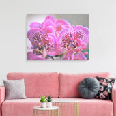 Glas in lood Orchids Wrapped Canvas Afdruk (Insitu (Woonkamer))