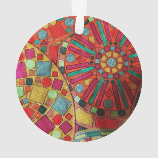 Glas in lood ornament (achterkant)