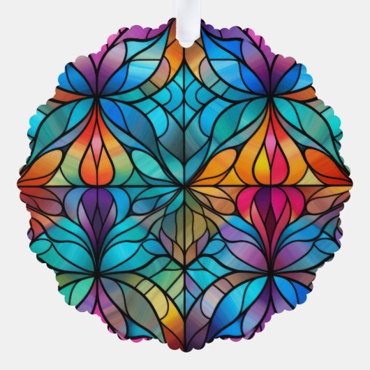 Glas in lood Ornament Kerst Keepsake (Achterkant)