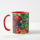 Glas-in-lood ornamenten Kerstmis Mok (Links)