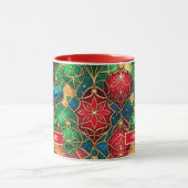 Glas-in-lood ornamenten Kerstmis Mok (Midden)