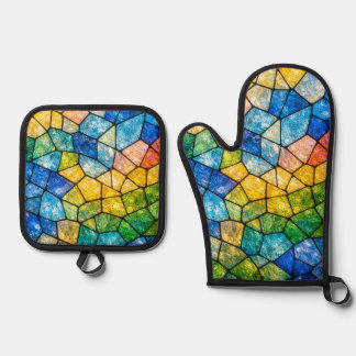 Glas-in-lood Ovenwant & Pannenlap Set