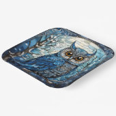 Glas in lood Owl Papieren Bordje (Gebogen)
