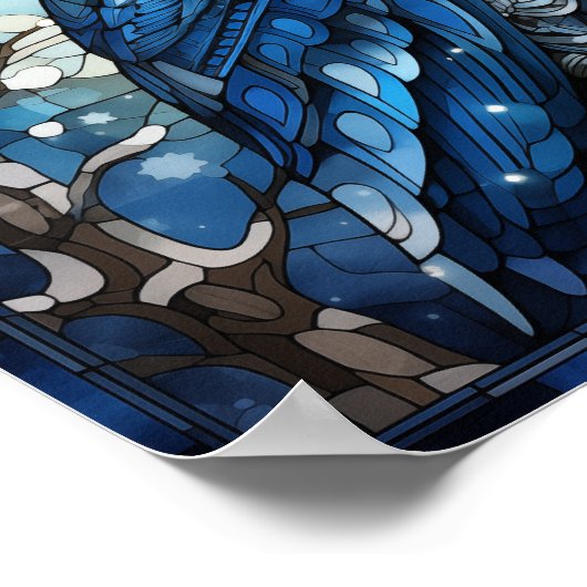 Glas in lood Owl Poster (Hoek)