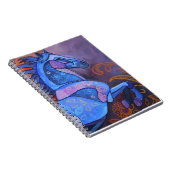 Glas in lood paard 2-laptop notitieboek (Rechterzijde)