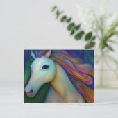 Glas in lood paard briefkaart (Staand voorkant)