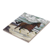 Glas in lood paard tegeltje (Zijkant)