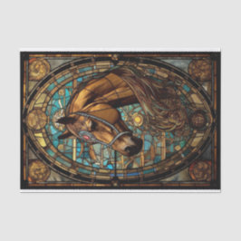 Glas in lood paard tissuepapier