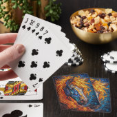 Glas-in-lood Paardontwerp Pokerkaarten (Insitu)