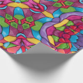 Glas in lood  Paars Kaleidoscoop Cadeaupapier (Hoek)