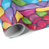 Glas in lood  Paars Kaleidoscoop Cadeaupapier (Rol Hoek)