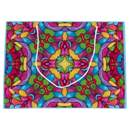 Glas in lood  Paars Kaleidoscoop Groot Cadeauzakje (Voorkant)