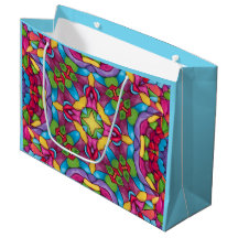 Glas in lood  Paars Kaleidoscoop