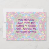 Glas in lood  Paars Kaleidoscoop Kaart (Achterkant)