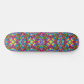 Glas in lood  Paars Kaleidoscoop Skateboard (Horizontaal)