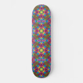 Glas in lood  Paars Kaleidoscoop Skateboard (Voorkant)