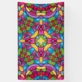 Glas in lood Paars Kaleidoscoop Spandoek (Verticaal)