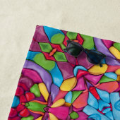 Glas in lood  Paars Kaleidoscoop Strandlaken (In situ)