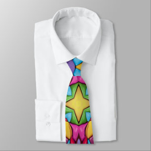 Glas in lood Paars Kaleidoscoop Stropdas