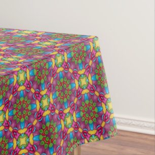 Glas in lood  Paars Kaleidoscoop Tafelkleed
