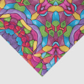 Glas in lood  Paars Kaleidoscoop Tissuepapier (Detail)