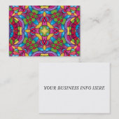 Glas in lood Paars Kaleidoscoop Visitekaartje (Voorkant / Achterkant)