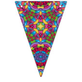 Glas in lood  Paars Kaleidoscoop Vlaggetjes (Derde vlag)