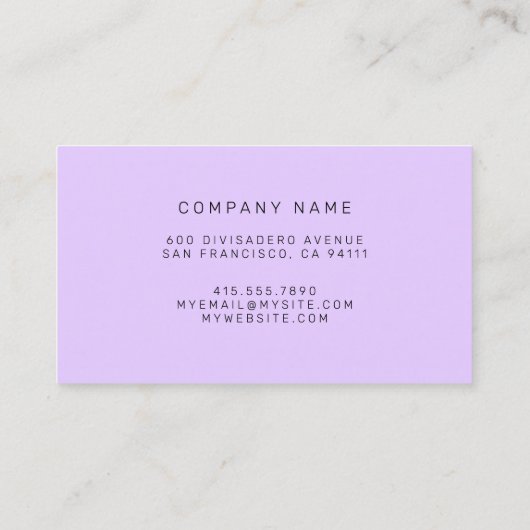 Glas in lood Paars Visitekaartje (Achterkant)