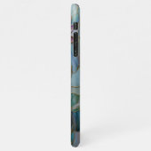 Glas in lood Paarse Lotus Flower Design iPhone Hoesje (Linkerkant)