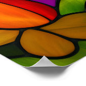 Glas in lood Paashaas Schattige Poster (Hoek)
