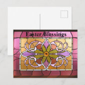 Glas in lood. Paaszegeningen. Feestdagenkaart (Voorkant / Achterkant)