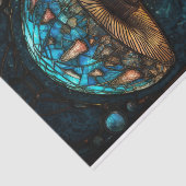 Glas in lood paddenstoel tissuepapier (Detail)