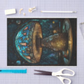 Glas in lood paddenstoel tissuepapier (Craft)