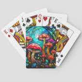 Glas in lood Paddenstoelen Toadstool Fantasy Mysti Pokerkaarten (Achterkant)