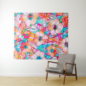 Glas in lood papaver wandkleed (In Situ (horizontaal))