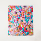 Glas in lood papaver wandkleed (Voorkant)