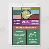 Glas in lood, Pasen Brunch Aankondiging (Voorkant)