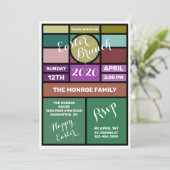 Glas in lood, Pasen Brunch Aankondiging (Staand voorkant)