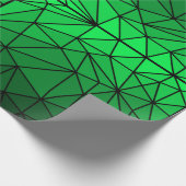 Glas in lood patroon 01.Green.Black Line BG Cadeaupapier (Hoek)